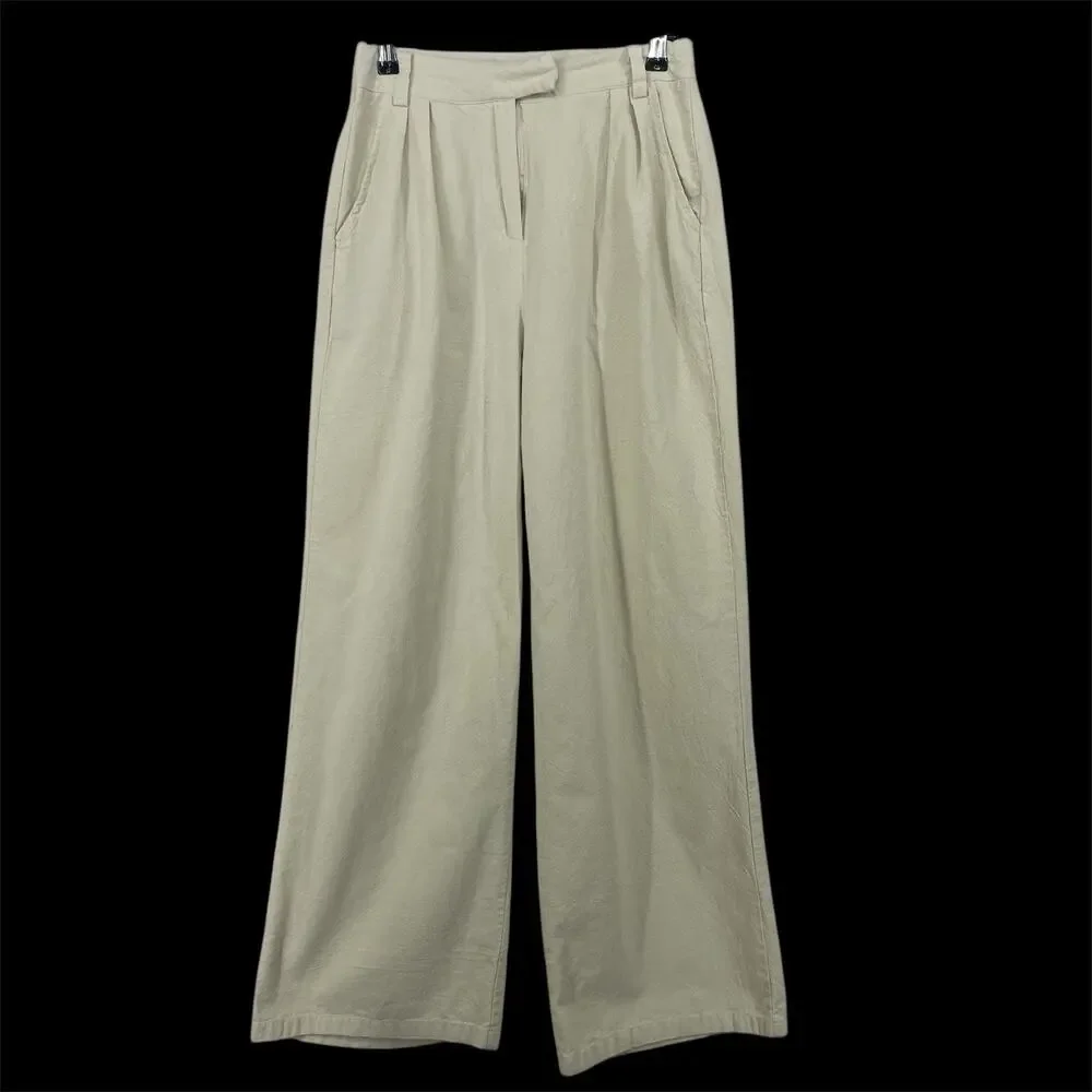 Nasty Gal 28x29 Size‎ 4 Wide Leg Trouser Pants High Rise Cream Neutral Office
